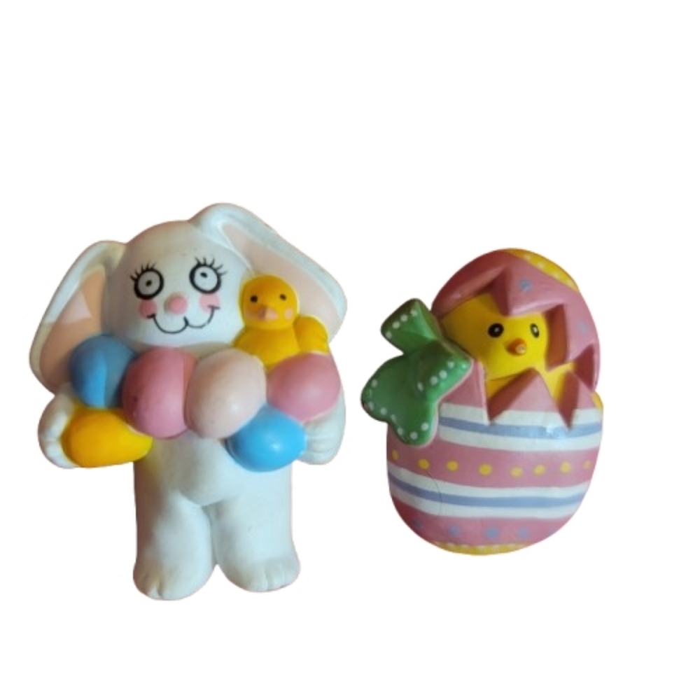 Vintage Easter Bunny and Chick Pins Brooches